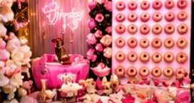 Doughnut wall and sweet treats